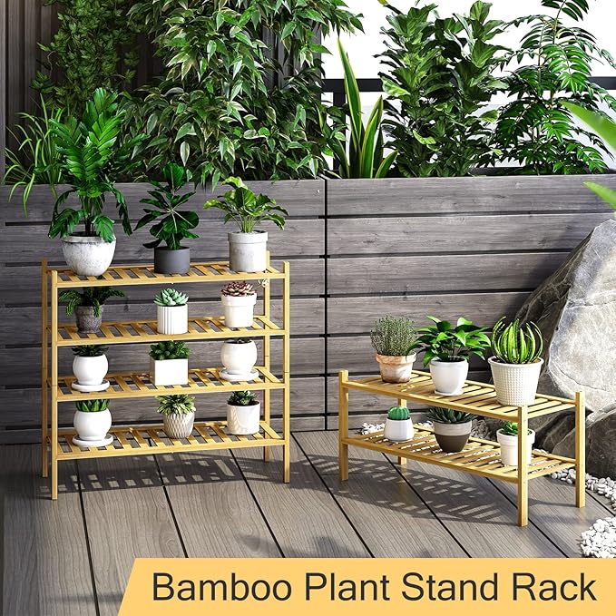 2-Tier Bamboo Shoe Rack for Entryway, Stackable | Heavy Duty | Multi-Function, Free Standing Shoe Racks for Bedroom Hallway Closet-NeatNest