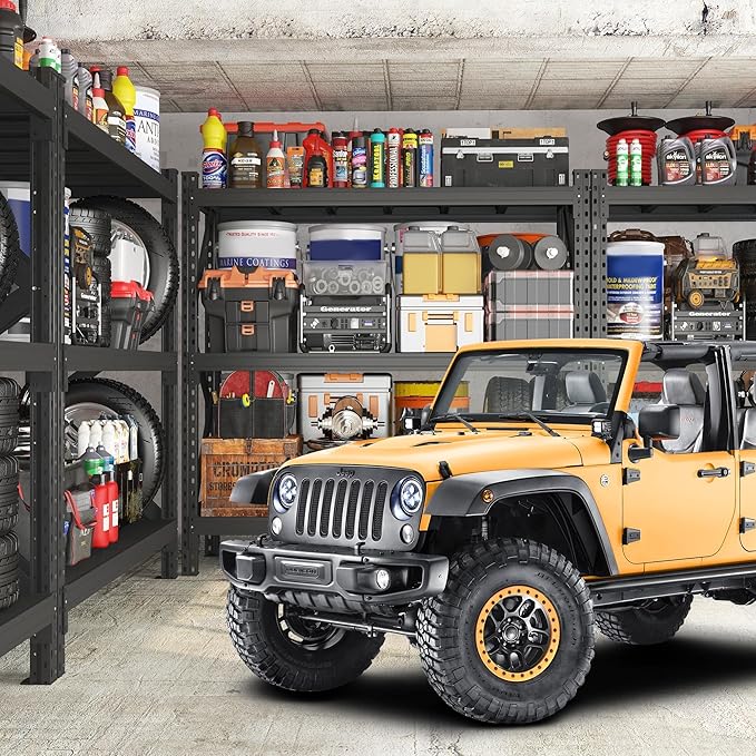 Heavy Duty Garage Shelving Unit - 8500 lbs Capacity, Industrial Metal Storage Rack, Adjustable Steel Rack for Garage, Warehouse, Basement, Pantry (67" W x 19.7" D x 63" H)-NeatNest