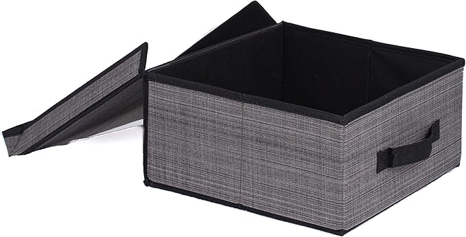 Internet's Best Storage Box with Handles - Durable Storage Bin Basket Containers - Clothes Nursery Toys Organizer - Grey