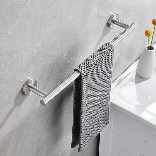 18 Inch Towel Bar for Bathroom Wall Stainless Steel Towel Racks Kitchen Towel Holder Wall Mounted Towel Rod Bathroom Accessories (Brushed Nickel)