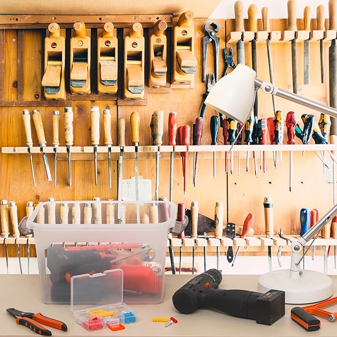 Citylife 4 Packs 8.5 QT Storage Bins with Lids Clear Plastic Bins with Grey Handle Stackable Storage Containers for Organizing-NeatNest