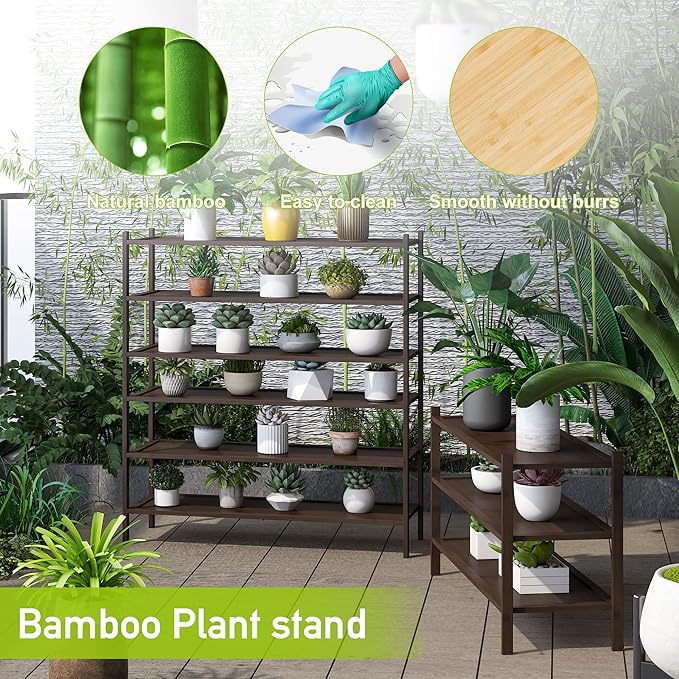 BMOSU 3-Tier Bamboo Extended Shoe Rack Premium Stackable Shoe Shelf Storage Organizer for Hallway Closet Living Room Entryway Organizer(Brown)-NeatNest