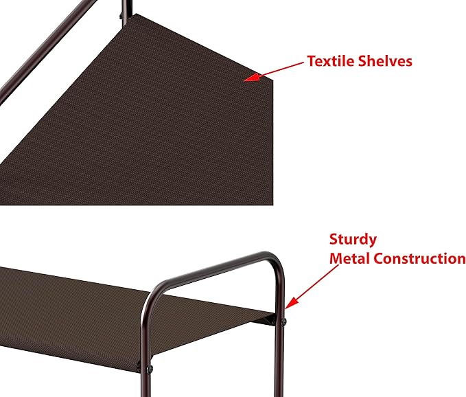 Simple Houseware 2-Tier Shoe Rack Storage Organizer, Bronze-NeatNest