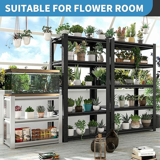 31.5" H Metal Storage Shelving, 1500LBS Heavy Duty Shelves Unit, Adjustable 3 Tier Storage Rack, Industrial Utility Shelf for Garage, Warehouse, Bedroom, Kitchen,18" D×34“W×31.5”H, White-NeatNest