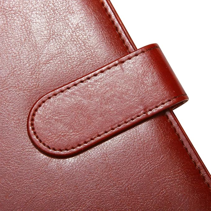 Clipboard Folder Padfolio, Mymazn Writing Portfolio Faux Leather Clipboards with Cover for Legal Pad Holder Letter Size A4 8.5 x 11 for Business Conference Notepad Clip Boards Brown-NeatNest