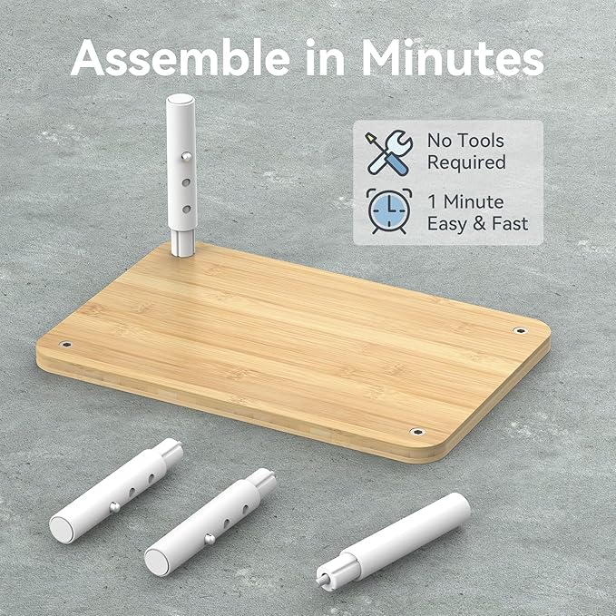 Cabinet Organizer Shelf, Spice Rack Set of 2 Kitchen Pantry Cupboard Shelves, Stackable, Height Adjustable, Natural Bamboo (11.7" Wx77.Dx6.57 H per Pack)-NeatNest