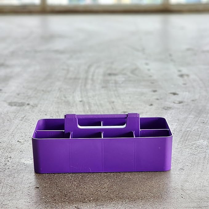8 Compartments DIY Dividers,Large caddy, Multi Purpose, Simple, Portable, Stackable, Modern Solution for School, Office,MADE IN USA (Royal Purple)-NeatNest