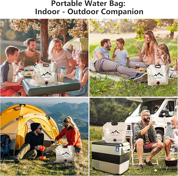 Collapsible Water Container with Spigot, 2.1 Gallon (8L) BPA-Free Portable Water Bladder – Leakproof Foldable Jug for Camping, Emergency Storage, Hiking & Outdoor Travel-NeatNest