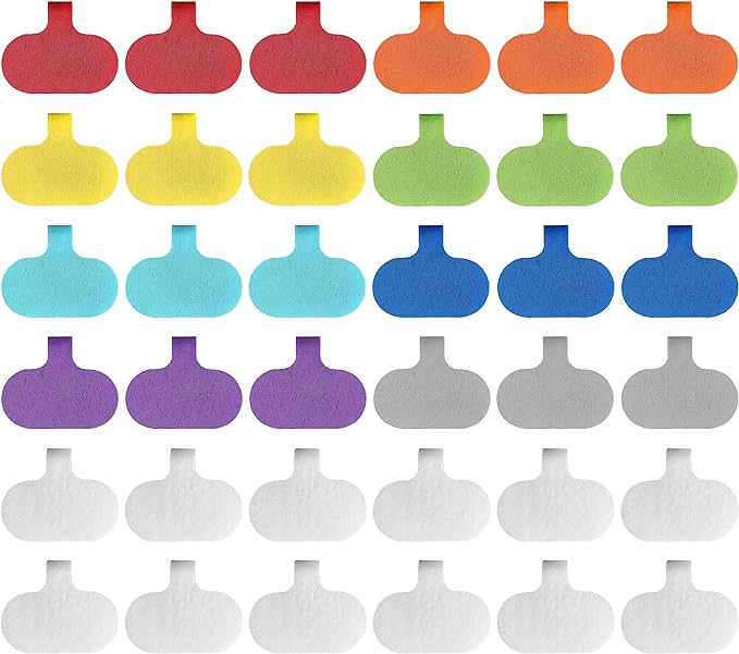 Wrap-It Storage - Cable Labels, Oval, Multi-Color (36 Pack) Write On Cord Labels, Wire Labels, Cable Tags and Wire Tags-NeatNest
