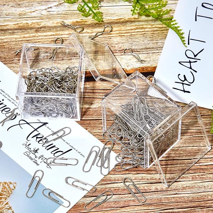 Blulu 8 Pieces Clear Acrylic Plastic Jewelry Box Mini Storage Box Mini Cube Containers with Lids for Candy Pill and Tiny Jewelry(Square,2.2 x 2.2 x 1.8 Inch)-NeatNest