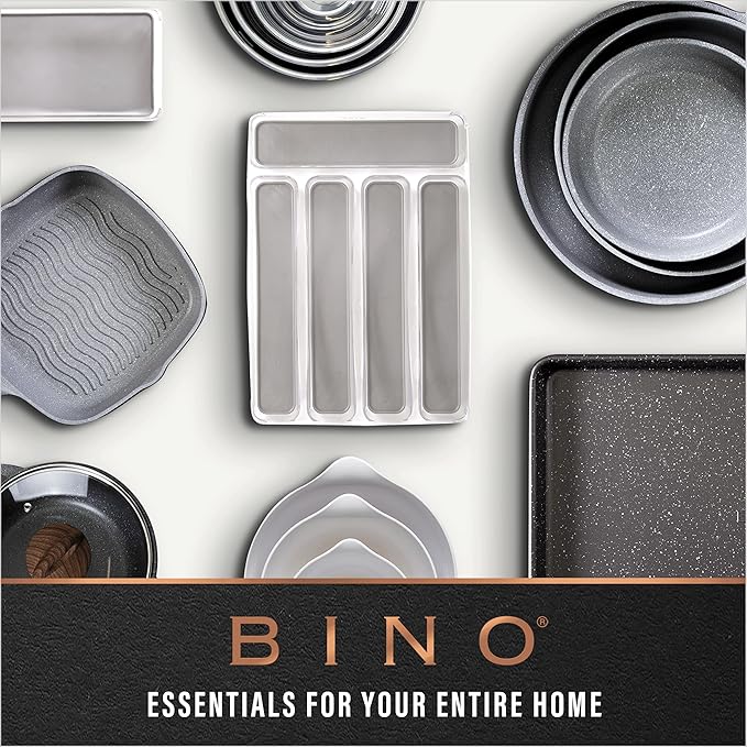 BINO | Plastic Storage Bins, Small - Shallow | THE HANDLER COLLECTION | Multipurpose Organizer Bins | Kitchen Pantry Organizers and Storage | Clear Containers for Organizing Home | Freezer Organizer-NeatNest