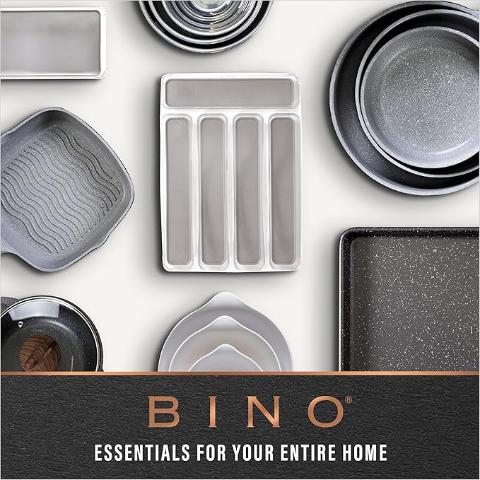 BINO | Plastic Organizer Bins, Small - 4 Pack | The SOHO Collection | Multi-Use Plastic Bin | Pantry & Freezer Organizer Bin | Storage Containers | Bins for Home & Kitchen Org-NeatNest