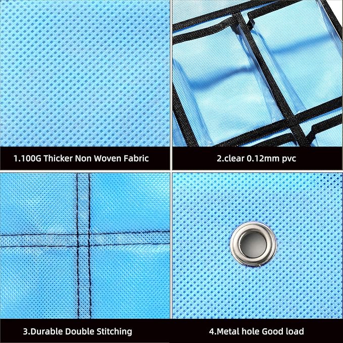 KEEPJOY Classroom Pocket Chart for Cellphone Calculator Holder, 30 Clear Pocket Charts for Classroom 33.5 x 24.5 inch Hanging cell phone Organizer Storage (Blue-30 pockets)-NeatNest