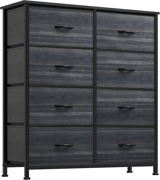 DWVO Dresser with 8 Drawers - Fabric Storage Tower, Organizer Unit for Bedroom, Hallway, Closets - Sturdy Steel Frame, Wooden Top & Easy Pull Fabric Bins-NeatNest