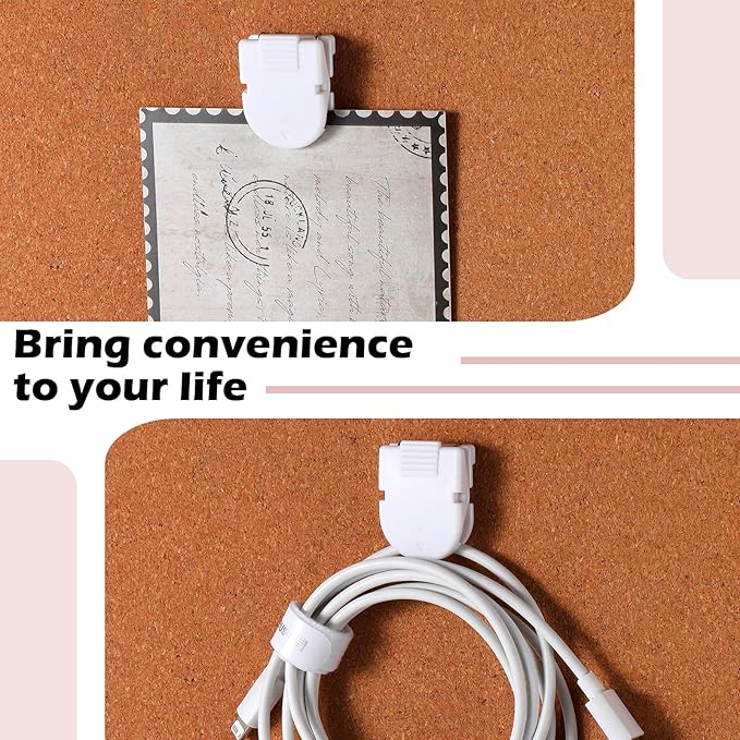 25 Pcs Cubicle Clips Fabric Panel Cubicle Accessories Fabric Partition Panel Wall Clip Office Photos Wall for Notes Memos Standard Size, 40-Sheet Capacity (White)