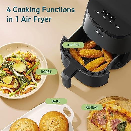 Iceberg IndestrucTable Classic Personal Folding Table, Heavy Duty Utility Table, Adjustable Height & Cosori Mini Air Fryer 2.1 Qt, 4-in-1 Small Airfryer, Bake, Roast, Reheat, Space-Saving & Low-Noise-NeatNest
