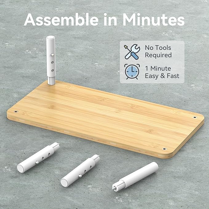 Cabinet Organizer Shelf, Spice Rack Set of 2 Kitchen Pantry Cupboard Shelves, Stackable, Height Adjustable, Natural Bamboo (15.6" Wx77.Dx6.57 H per Pack)-NeatNest