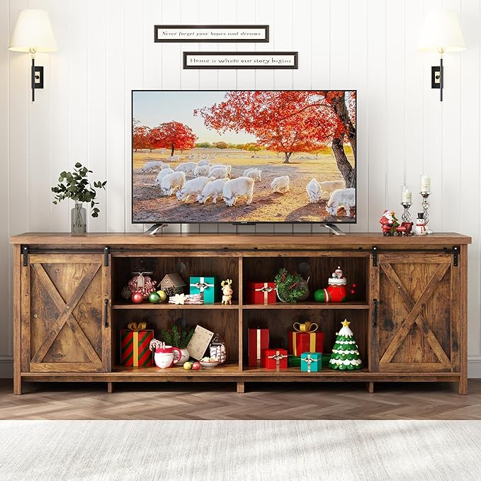 80 INCH Farmhouse TV Stands for 90inch TV-NeatNest