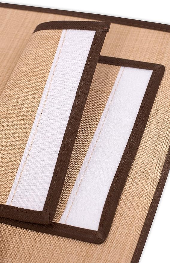 Internet's Best Hanging Closet Organizer - 6 Shelf - Clothing Sweaters Shoes Accessories Storage - Brown - College Dorm Kids Room Essential - Beige-NeatNest