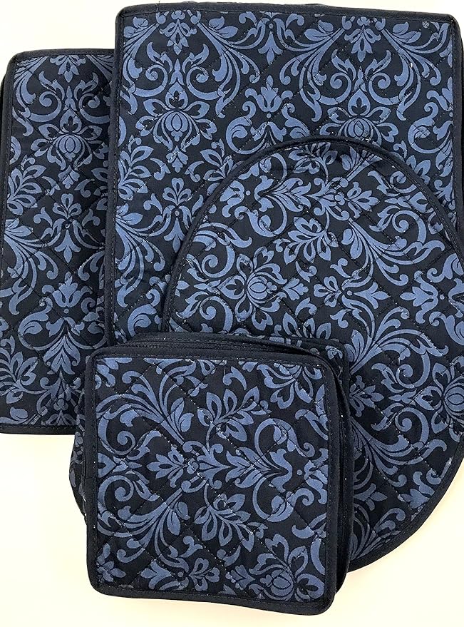 8-Piece Storage Containers Set – China, Navy, Quilted, Stackable Dish & Plate Protectors – Glass & Dinnerware Organizer Lids – Kitchen Storage for Meal, Tupperware, Glass Containers & Food Storage-NeatNest